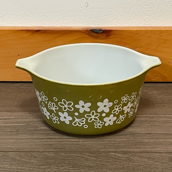 VINTAGE PYREX BY CORNING SPRING BLOSSOM FLORAL 473-B CASSEROLE DISH 1 QUART - Picture 2 of 8
